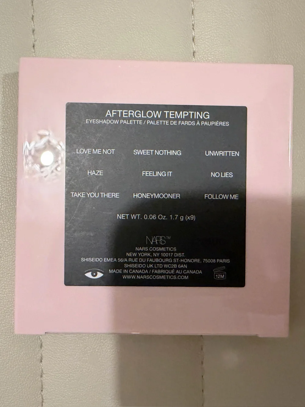 NARS Afterglow Tempting Eyeshadow Palette